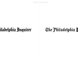 Nuevo logotipo para períodico the philadelphia inquirer conservando su tipografía gótica