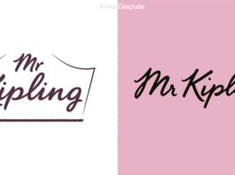 Mr Kipling una marca de pasteles del Reino Unido, nueva identidad.